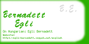 bernadett egli business card